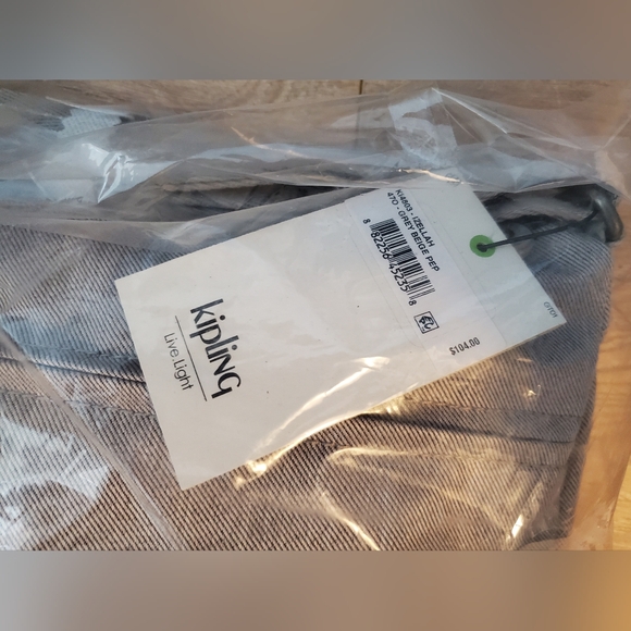 Kipling Grey Beige Izellah Purse (New) - Picture 4 of 4